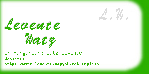 levente watz business card